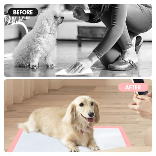 Image of BinetGo Pink Disposable Pee Pads for Dogs, 50 Count 28 inch x 36 inch XX-Large Wee Wee Pads for Dogs Urine, Extra Absorbent Unscented Puppy Pads, Pet Training Pads for Dogs, Pink Doggy Pee Pads for Indoors