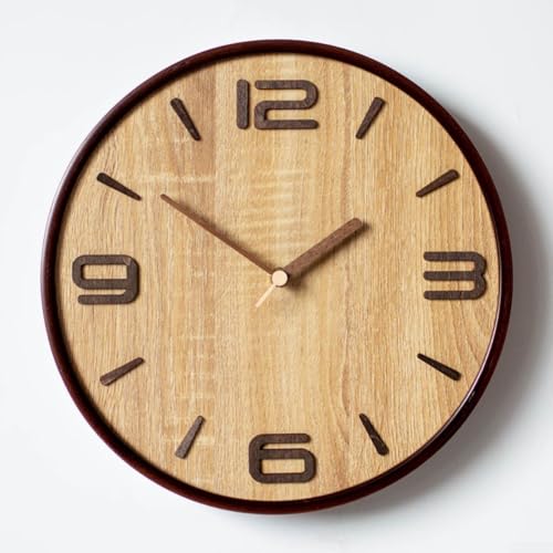 Horloge murale quartz 30cm sans tic tac avec aiguille des secondes B