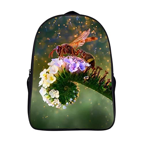 Sac à dos d'école enfants Animal Guêpe 3D léger pour garçons et filles cartable 40x28x16cm
