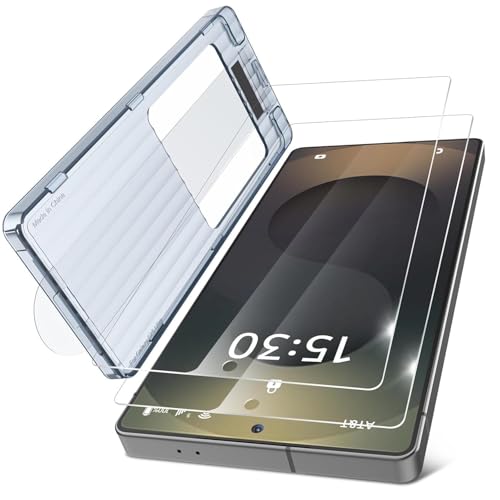 Image of Uyiton By SHILD 2-Pack Screen Protector for Samsung Galaxy S25 Ultra (6.9 inch) - 9H+ Hardness HD Tempered Glass with Easy Installation Tray, Ultra-Fit, Case Friendly