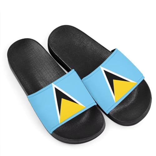 Howilath Saint Lucia Flag Pattern Sandals Summer Comfort
