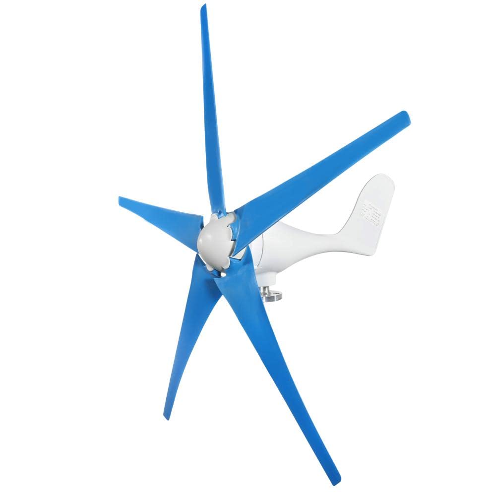 SISHUINIANHUA 5000W Wind Turbine Generator 5 Blade Low Wind Speed Starting NSK Bearings Garden Wind Turbines with Charge Controller