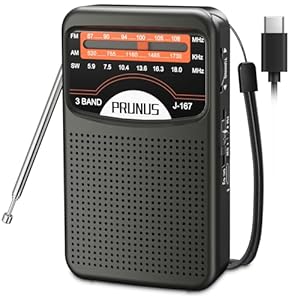 Prunus J-167 AM/SW/FM Taschenradio Schwarz