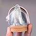 Summer and Autumn Fashion Girls Casual Shoes Solid Color Bow Pearls Strap Flat Girls Snow Boots (Silver, 18-24 Months)