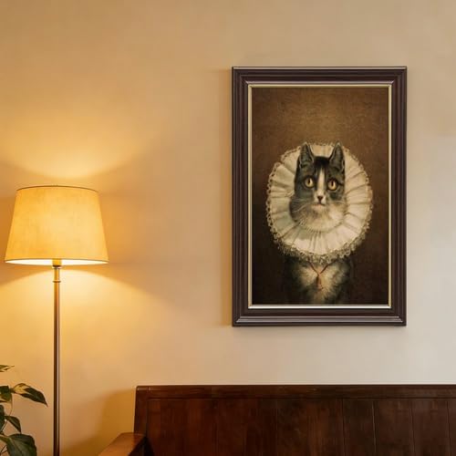 Impression sur toile chat victorien WCYB avec cadre suspendu élégant - 4