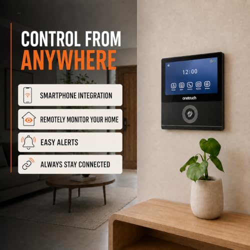Image of ONETOUCH BIS Certified Full HD Video Door Phone with 2-Channel DVR, SD Card Slot, Smart Lock & Sensor Integration, Voice Changer, AHD Camera Support, Smart Home Security, Black