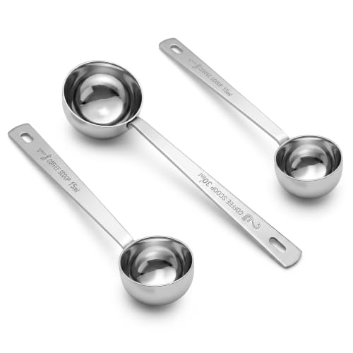 3PCS Coffee Scoop, 1 Tbsp 15ml 2 Tbsp 30ml Stainless Steel Measuring Spoon