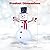 Tangkula 6 FT Pre-Lit Christmas Snowman w/Built-in Lights, Xmas Snowman w/Black Hat, Branch Hands & Snowflake Patterns, Zip Ties & Ground Stakes, Decorative Christmas Snowman for Yard, Garden