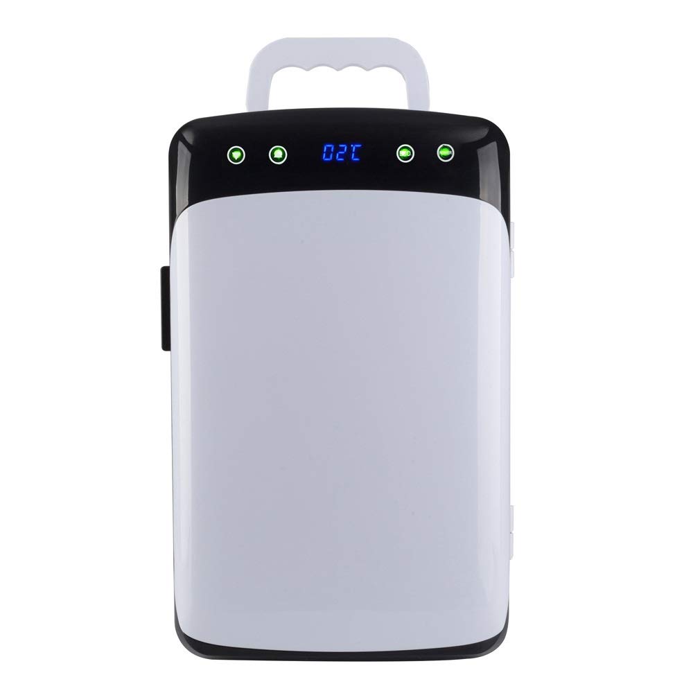 12 Litri di Grande capacità，Frigorifero per Auto Portatile, Mini Frigo Portatile Termoelettrico 12 V / 220 V Auto Frigorifero Congelatore Cibo Congelatore con Schermo a LED
