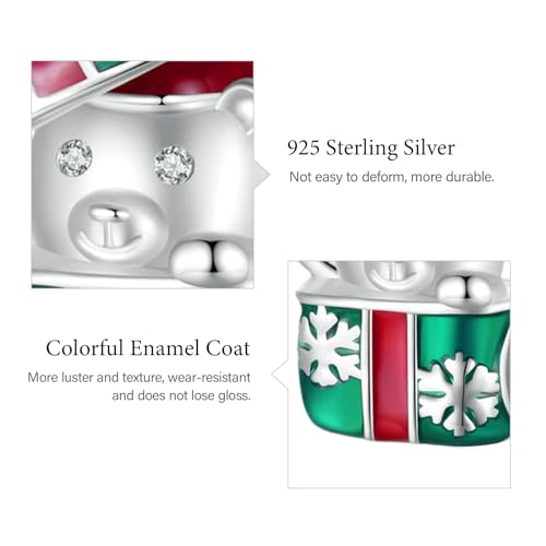 Image of GNOCE Christmas Charm Silver Plated & Sterling Silver Bracelet Gift