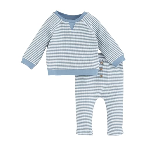 Mud Pie Unisex Baby Baby Blue Stripe Outfit