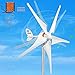 Produktbild VEVOR Windturbinengenerator 300 W Windgenerator, 12 V Elektrisch MPPT Controller, 13 m/s Windkraftanlage mit 5 Blatt Laderegler Windkraftgenerator, Windkraftturbinengenerator für Stromergänzung, Weiß