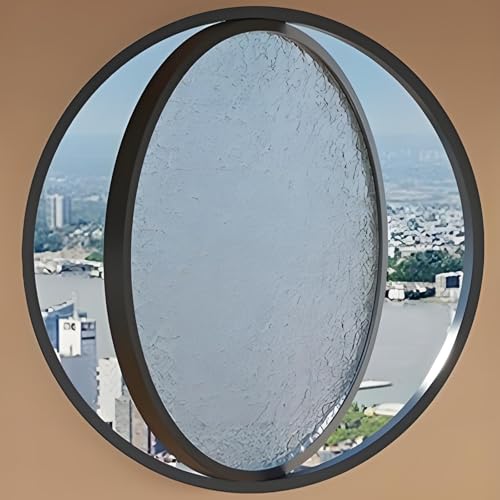 Fenêtres rondes pivotantes à 360° avec film solaire pour cabanon