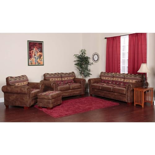 Sillón Rustic Rectangular Madera Marrón miniatura 2