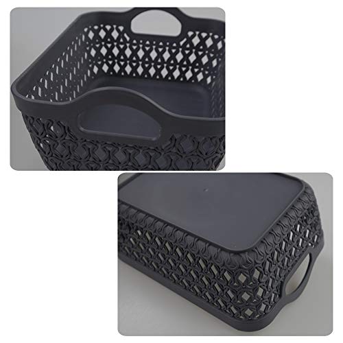 Leendines 12 Packs Storage Basket Tray, Plastic Small Shallow Tray #TOP2