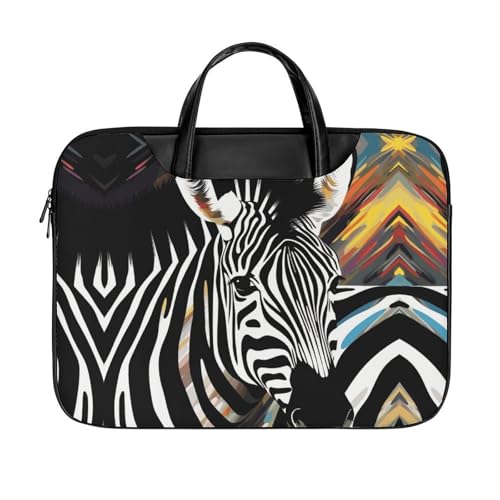 Bolso bandolera impermeable para laptop 17 pulgadas animal cebra miniatura 1