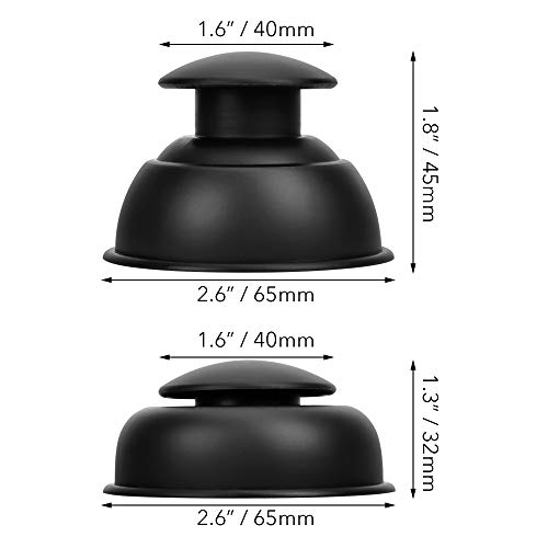 Hydream Silikon Schröpfen Cups, Anti Cellulite Massage Cups Cupping Set Therapie Set Vacuum Tassen Schröpfgläser Body Saugnäpfe Vakuum Massagegerät für Anti Aging, Muskel Entspannung (12PCS/Schwarz) - Image 3