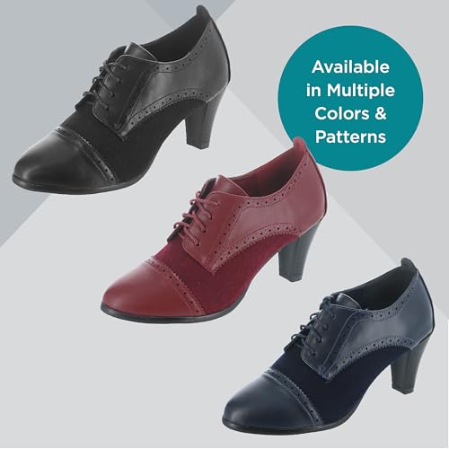 Masseys Women's Olive Lace-Up Tailored Dress Pump4