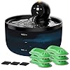 Fontanella Gatto con Sensore Fontana Gatti: Fontanella per Gattis a Batteria - Fontanellas Gatti senza Fili - Dispenser Acqua Cani Ricaricabile - Fontana Gatto con 8 Filtris + 8 Spugnes