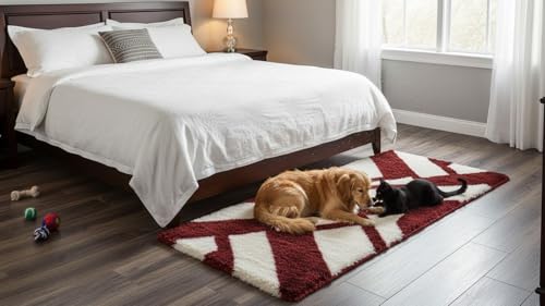 Image of Fluffy Silky Micro Fiber Polyster Carpet /Runner for Bedroom, Study Room, Playing Room, Guest Room ETC. 2x5 Feet, (P-3)