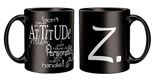 Image of Attitude Quotes with Alphabet Z Printed Black Coffee /Tea Mug for Birthday Gifts | Friends | Bestfriend | Sister | Brother | Gifting Mug | Loved Ones