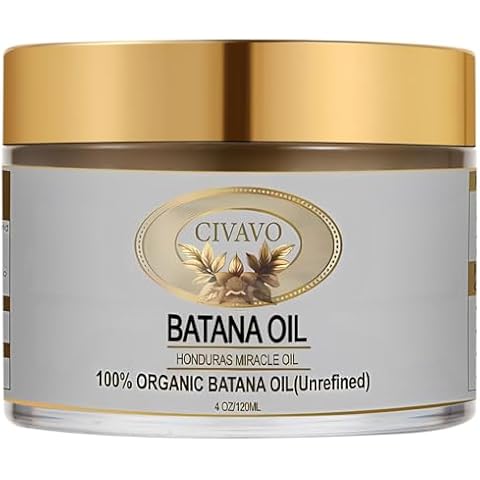Organic Batana Oil Hair Mask - 100% Pure Nourishing Pressed Oil for Anti-Hair Loss, Repairs Damaged Hair & Skin (4 oz) Cover