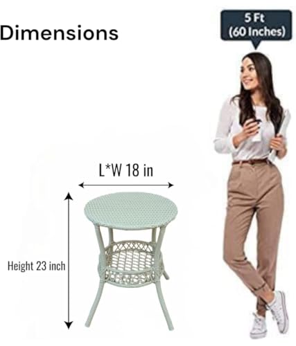 Image of India 3 Piece Outdoor Indoor All Weather Wicker Patio Furniture Set 2 Wicker Rattan Chairs and Table for Balcony Garden Patio Porch Poolside Backyard Furniture (Honey)