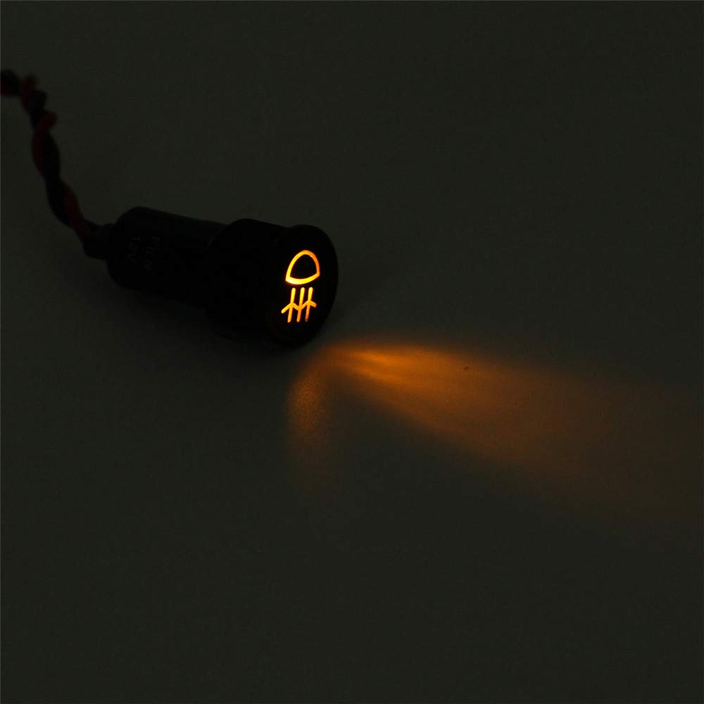 EsportsMJJ 12 8mm LED cruscotto Spia indicatore luminoso con linea e simbolo per la barca auto - #1