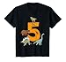 Kinder Geburtstagsshirt 5 Jahre Junge Dinosaurier Dino T-Shirt