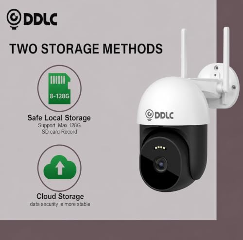 Image of DDLC 5MP 4G SIM LTE Wireless Outdoor PTZ Security Camera | SIM Based PTZ CCTV Camera | Full HD | 360 Pan Tilt | Color Night Vision | Motion Detection | Two-Way Audio with Mobile App V380 Pro (4G IR)
