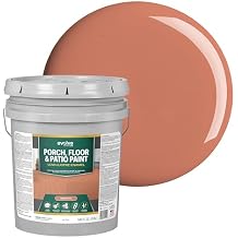 EVOLVE Porch & Floor Paint Terracotta 5-Gallon Durable, Scratch-Resistant, Multi-Surface Interior & Exterior Floor Coating, Low VOC, Fade & Weather Resistant
