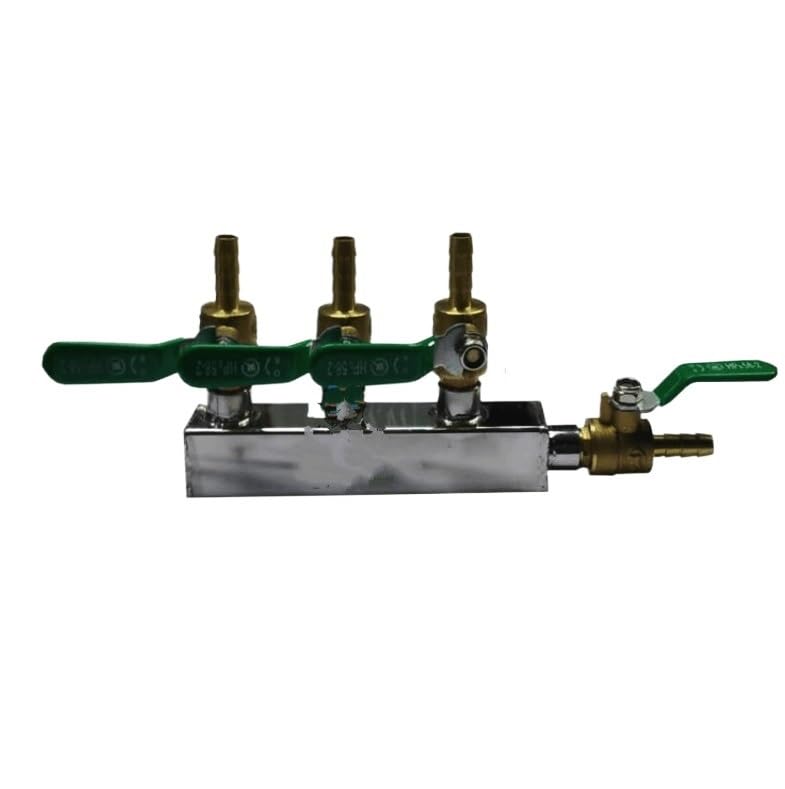 Kegerator for collettore di distribuzione del gas dell'aria Co2 a 6 vie, distributore di birra alla spina, ardiglione da 1/4".