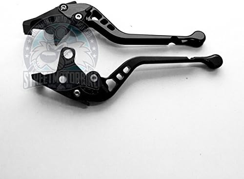 SMB moto parts Pair levers motorbike racing long adjustable KTM Adventure 640 1999-2002 640 LC4-E Supermoto 1999-2001 400 LC4-E 1997-2001 EGS EXC 620 1997-1998 - Black