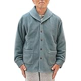 [pajamaya IZUMM] パジャマ屋 ルームジャケット フリース メンズ 兼 レディース 誕生日プレゼント にも／クラウドブルー・Lサイズ