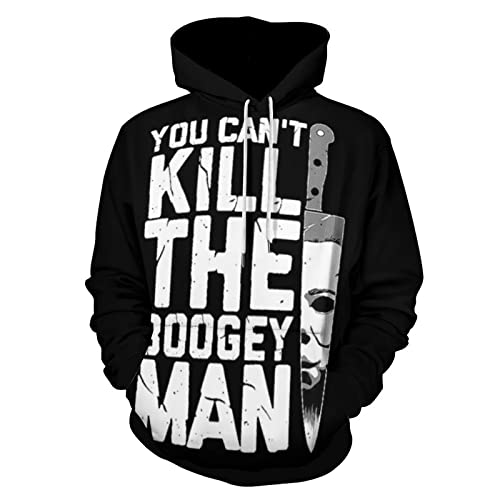 ZHANGXM Pullover Halloween Michael Myers Autumn Soft and Comfortable Loose Hip-Hop for Men Long-Sleeved Sweater 2XL