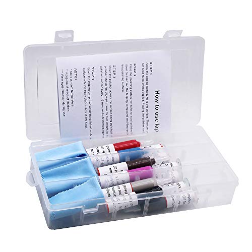 Ugotfeels Polishing Lapping Paste 12 Picecs of 5 Gram Syringes, | Polishing Compound 0.5 to 40 Micron for Removing Scratches & Final Polishing Metal and Jewelry (Oil Based)
