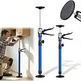 GWAEPU 2 Stück Deckenstütze Montagestütze Einhandstütze: Teleskopstütze 50-115cm Schrankheber mit 360° Drehung für Deckenplatten Küchenmontage Heimwerker