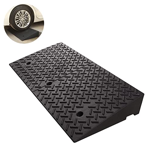 Rampa portátil para bordillo de alta resistencia, de caucho y plástico, altura 9-16 cm, para automóvil, entrada, acera, scooter, bicicleta, motocicleta y silla de ruedas (tamaño: 100x50x11 cm) miniatura 1