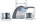 Bathfinesse Led Light Faucet Widespread 8-16 Inch Waterfall Bathroom Faucet Vanity with 3-Colors Light Changing 2-Handles 3 Holes Commercial Lavatory Supply Hose Lead-Free Mixer Tap,Chrome
