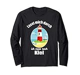 Schönes Urlaub Kiel Design für Ostsee Fans, die wieder zurück an die Küste wollen oder dort leben und Kiel mit Strand, Seemöwen und Leuchtturm lieben. Tolles Geschenk Souvenir für den nächsten Kiel Urlaub oder als Kiel Strandoutfit.