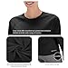 NAVISKIN Women's UPF 50+ Sun Protection Long Sleeve Shirts Rash Guard Shirts Quick Dry Lightweight Hiking Shirts Black Size L
