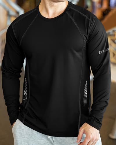 Image of EYEBOGLER Men's Round Neck Solid Regular Fit Full Sleeve T-Shirt