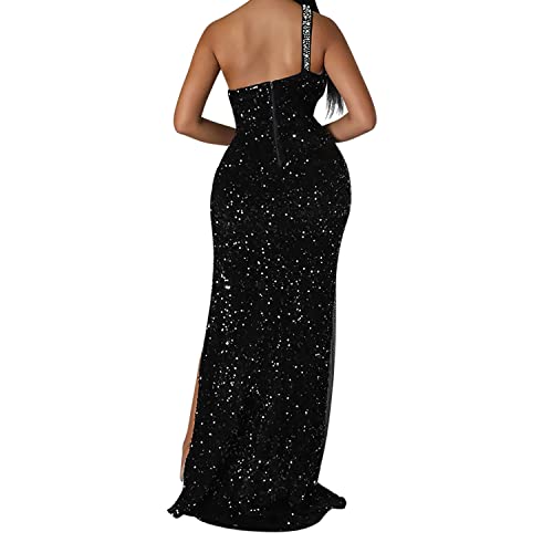 Image of Women Sleeveless Off Shoulder Split Evening Cocktail Long Dress