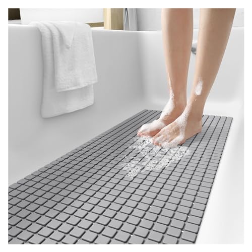Tapis de baignoire antidérapant rectantulaire blanc absorbant de douche - 3