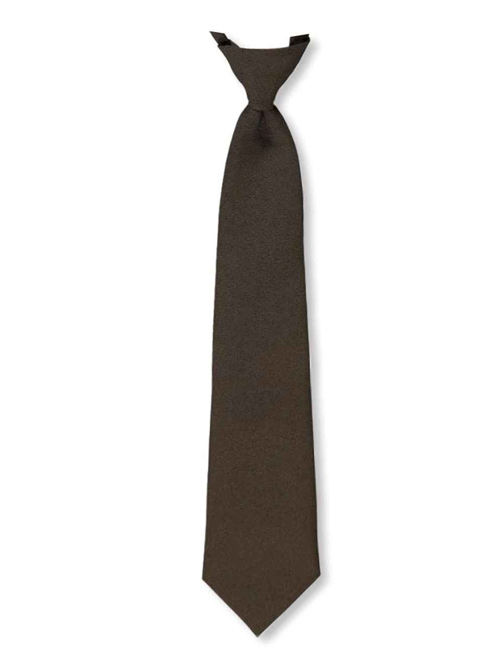 Cookie's Adjustable Banded Necktie with Clip - brown, 16