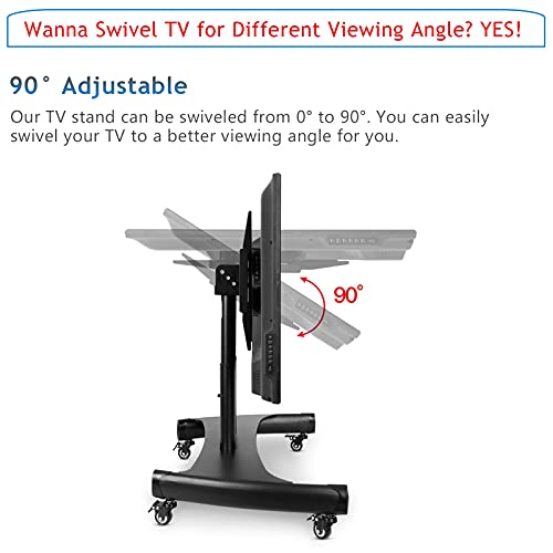 Soporte Móvil para TV de Piso Ajustable para Pantallas 50-70" miniatura 7