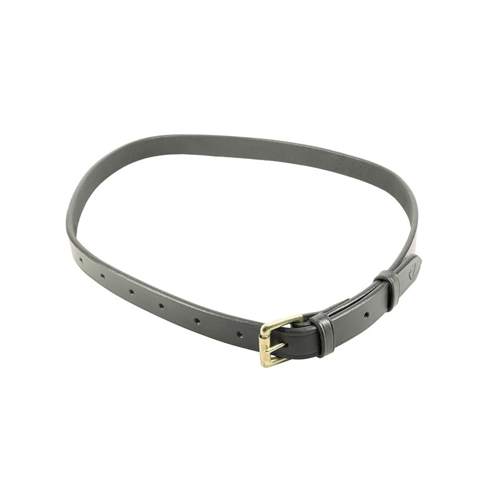 Hy Equestrian Leather Neck Strap - Black - 40" x 7/8"