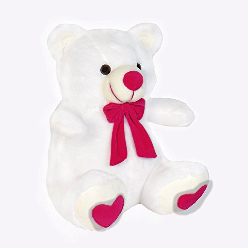 Image of Ultra 15 inch Spongy Teddy Bear Fully Stuffed Soft Plush Toy for Kids in White | Animal Toy | Birthday Gift | Anniversary | Christmas | Diwali | Home Decore