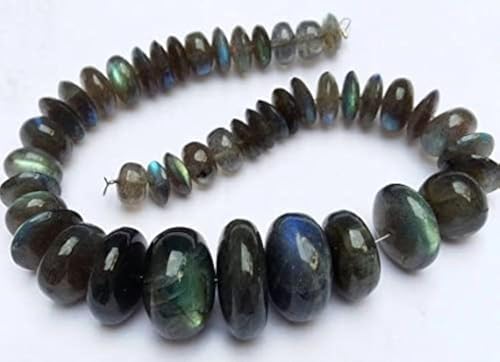 Perles labradorite de grande taille pour fabriquer un collier artisanal bohème chic - 2