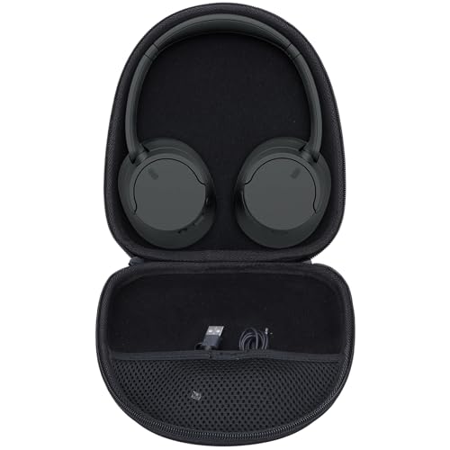 Lebakort Twarde etui kompatybilne z Sony WH-CH720N WH-CH520 WH-CH510 WH-CH710N XB900N XB700N WH-CH700N WH-910N bezprzewodowe słuchawki Bluetooth z redukcją szumów (czarna obudowa)
